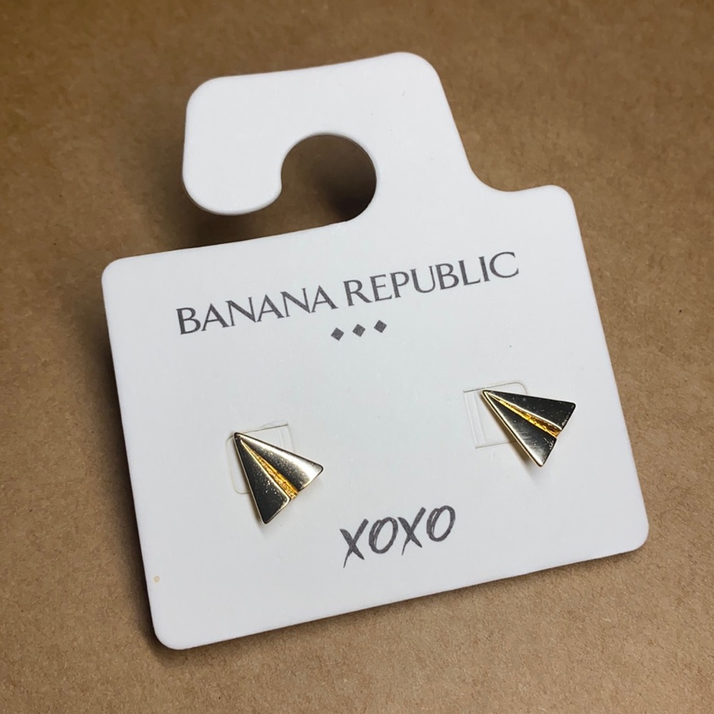 Earrings Banana Republic XOXO Paper Airplane Studs